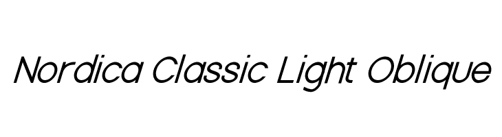 Nordica Classic Light Oblique  免费字体下载