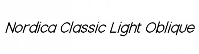 Nordica Classic Light Oblique  baixar fontes gratis