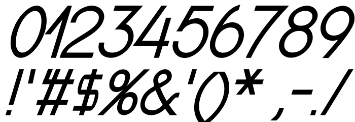 Nordica Classic Light Oblique Font OTHER CHARS