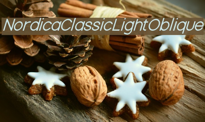 Nordica Classic Light Oblique Font examples