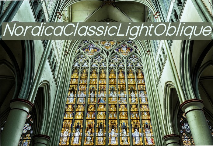 Nordica Classic Light Oblique Font examples