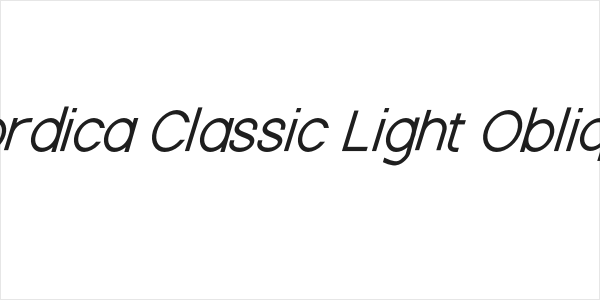 Nordica Classic Light Oblique Logo