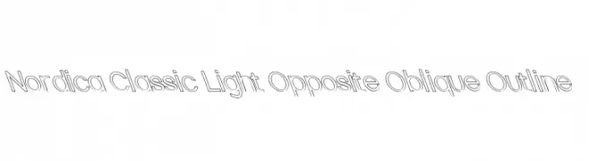 Nordica Classic Light Opposite Oblique Outline  Fuentes Gratis Descargar