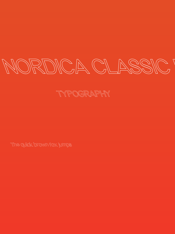 Nordica Classic Light Opposite Oblique Outline Poster
