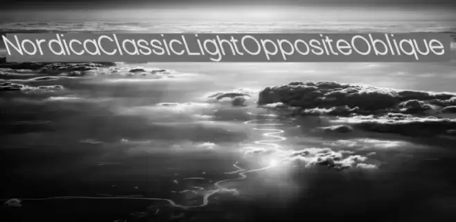 Nordica Classic Light Opposite Oblique Font examples