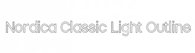 Nordica Classic Light Outline  नि: शुल्क फ़ॉन्ट्स डाउनलोड