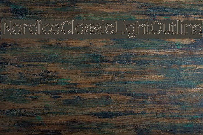 Nordica Classic Light Outline Font examples