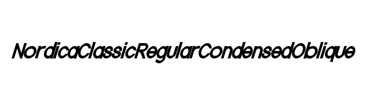 Nordica Classic Regular Condensed Oblique Font