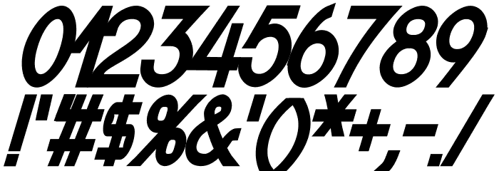 Nordica Classic Regular Condensed Oblique Font OTHER CHARS
