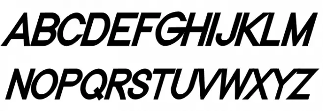 Nordica Classic Regular Condensed Oblique 字体 大写