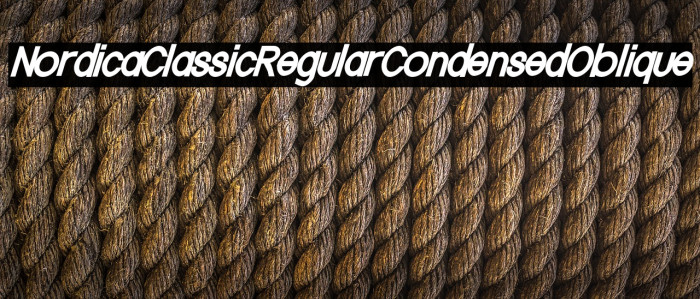 Nordica Classic Regular Condensed Oblique Font examples