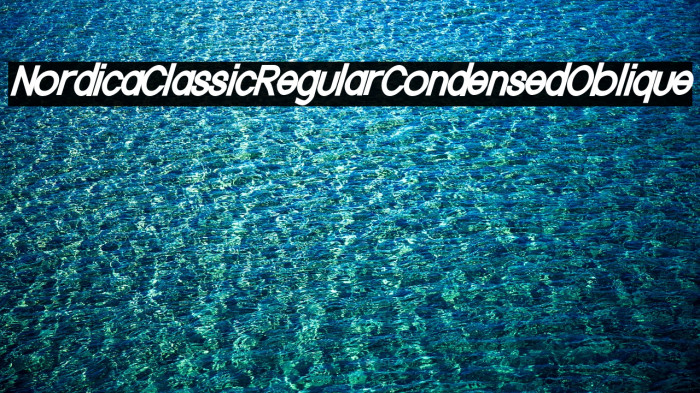 Nordica Classic Regular Condensed Oblique Font examples