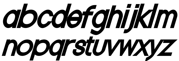 Nordica Classic Regular Condensed Oblique Font LOWERCASE
