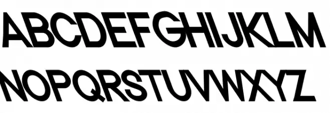 Nordica Classic Regular Condensed Opposite Oblique Caratteri MAIUSCOLE