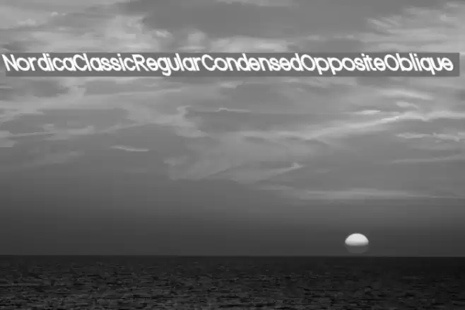 Nordica Classic Regular Condensed Opposite Oblique Font examples