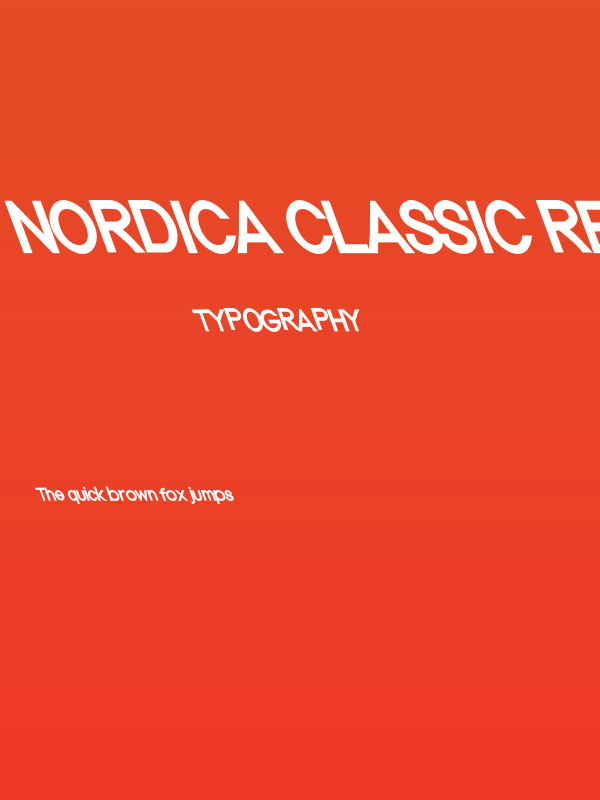 Nordica Classic Regular Condensed Opposite Oblique Poster