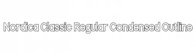 Nordica Classic Regular Condensed Outline  免费字体下载