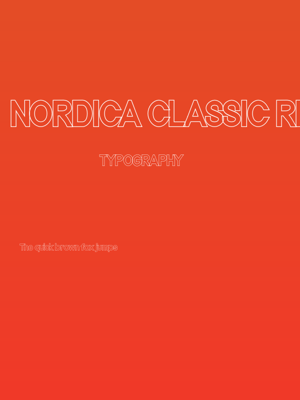Nordica Classic Regular Condensed Outline Poster