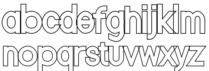Nordica Classic Regular Condensed Outline Font LOWERCASE