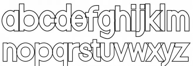 Nordica Classic Regular Condensed Outline 字体 小写