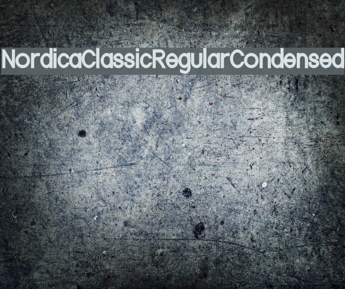 Nordica Classic Regular Condensed Font examples
