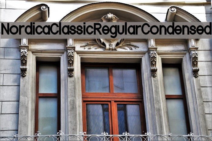 Nordica Classic Regular Condensed Font examples
