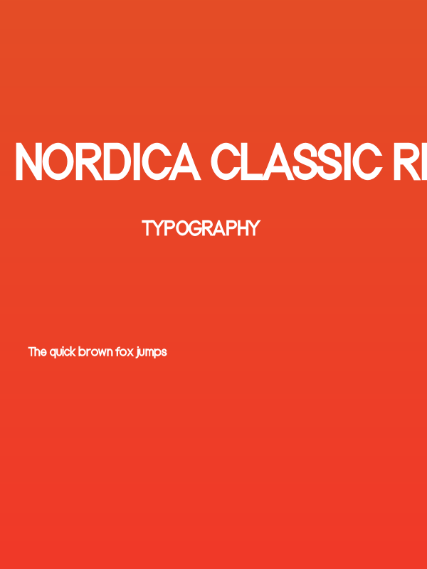 Nordica Classic Regular Condensed Poster