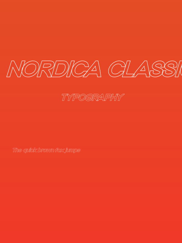 Nordica Classic Regular Extended Oblique Outline Poster