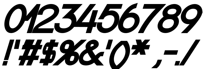 Nordica Classic Regular Extended Oblique Font OTHER CHARS