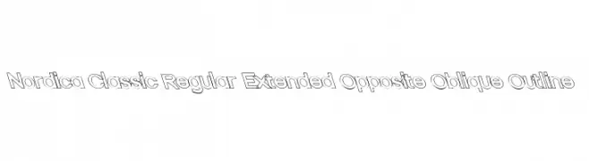 Nordica Classic Regular Extended Opposite Oblique Outline  Fuentes Gratis Descargar