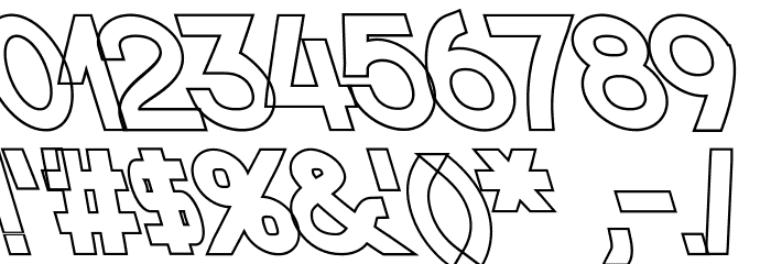 Nordica Classic Regular Extended Opposite Oblique Outline Font OTHER CHARS