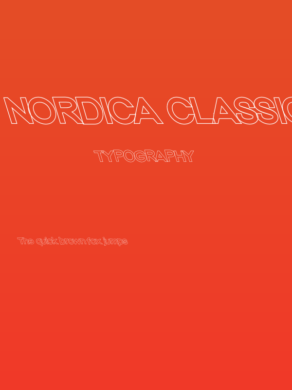 Nordica Classic Regular Extended Opposite Oblique Outline Poster