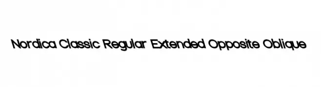 Nordica Classic Regular Extended Opposite Oblique  les polices de caractères gratuit tlcharger
