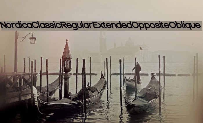 Nordica Classic Regular Extended Opposite Oblique Font examples