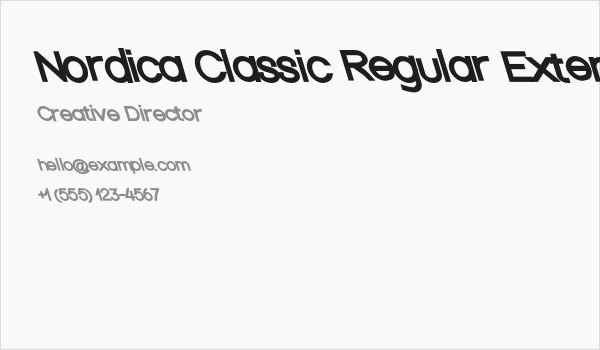 Nordica Classic Regular Extended Opposite Oblique Business Card