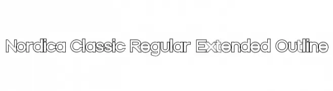 Nordica Classic Regular Extended Outline  免费字体下载