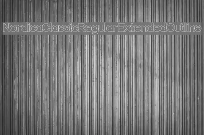 Nordica Classic Regular Extended Outline Font examples