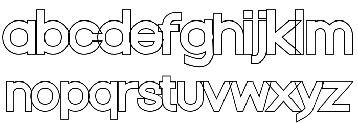 Nordica Classic Regular Extended Outline Font LOWERCASE