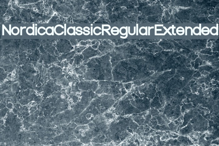 Nordica Classic Regular Extended Font examples