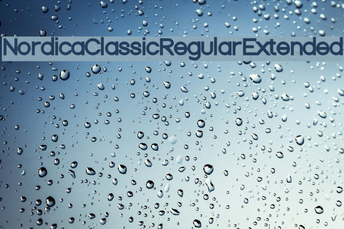 Nordica Classic Regular Extended Font examples