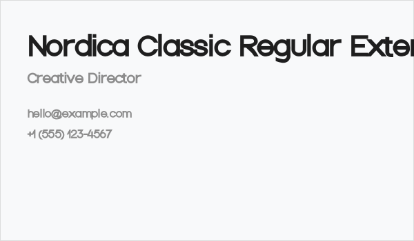 Nordica Classic Regular Extended Business Card