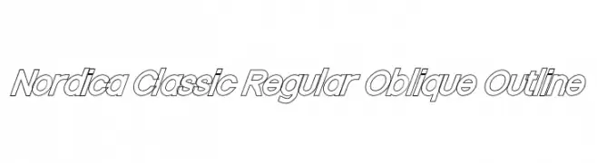Nordica Classic Regular Oblique Outline  Fuentes Gratis Descargar