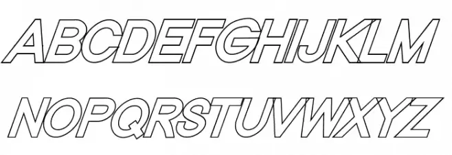 Nordica Classic Regular Oblique Outline Polices MAJUSCULES