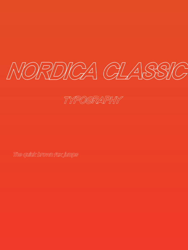 Nordica Classic Regular Oblique Outline Poster