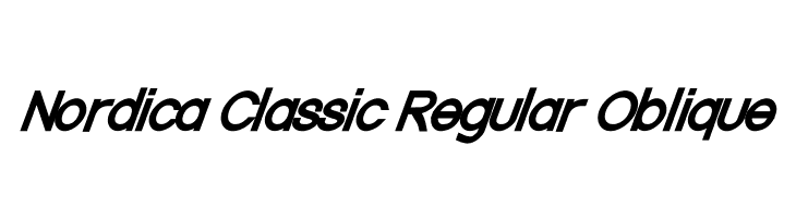 Nordica Classic Regular Oblique  免费字体下载