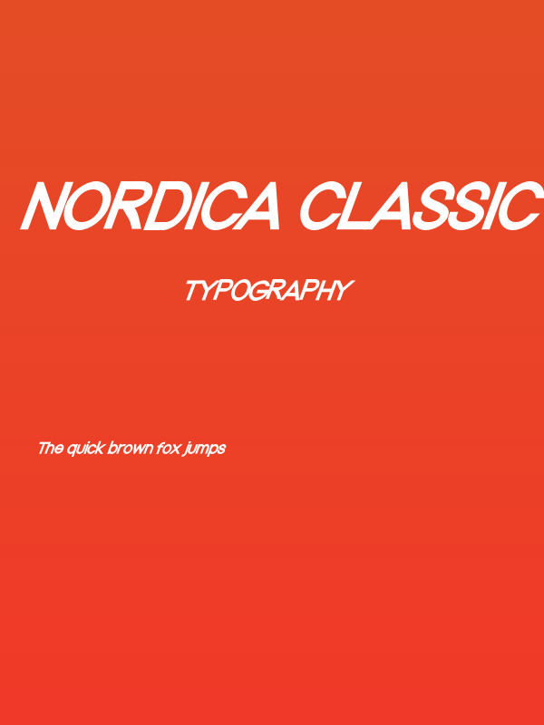 Nordica Classic Regular Oblique Poster