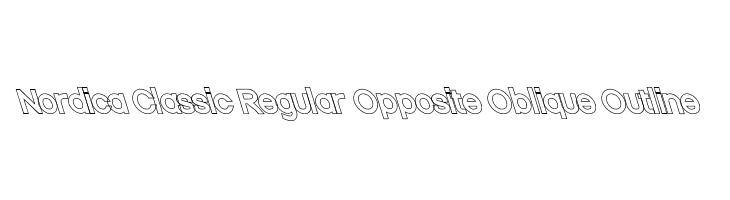 Nordica Classic Regular Opposite Oblique Outline  免费字体下载