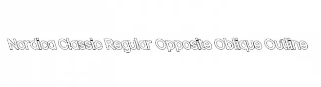 Nordica Classic Regular Opposite Oblique Outline  免费字体下载