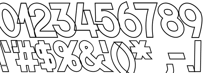 Nordica Classic Regular Opposite Oblique Outline Font OTHER CHARS