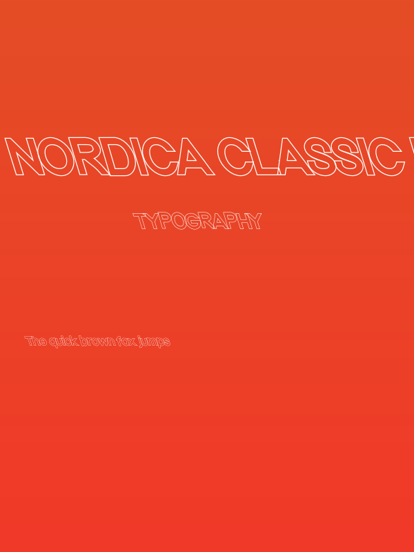 Nordica Classic Regular Opposite Oblique Outline Poster